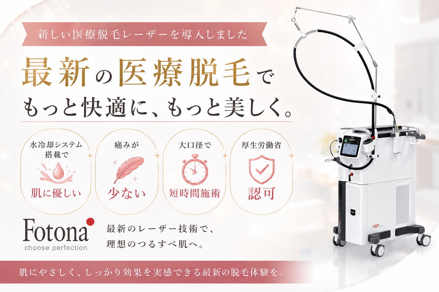 痛みも、時間も、肌への負担も気になる方へ。アバランチレイズを導入しました！